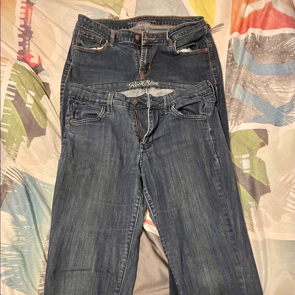 OLD NAVY ROCKSTAR JEANS SZ 12 X2 (BUNDLE)